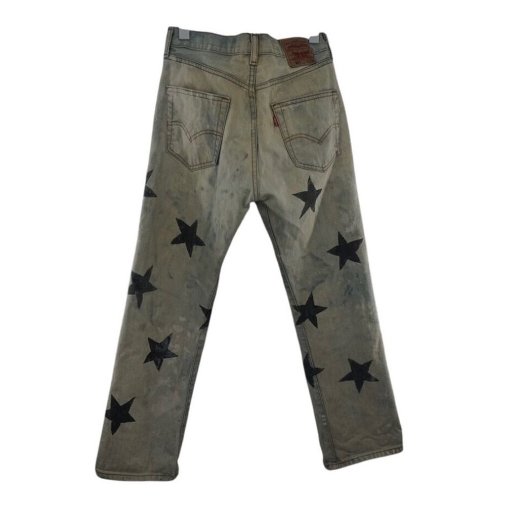 ❤️ LEVI’S ❤️ COLLECTION EXTREMELY RARE CUSTOM STAR PATTERNED DESIGN JEANS (NWOT) - Picture 8 of 9